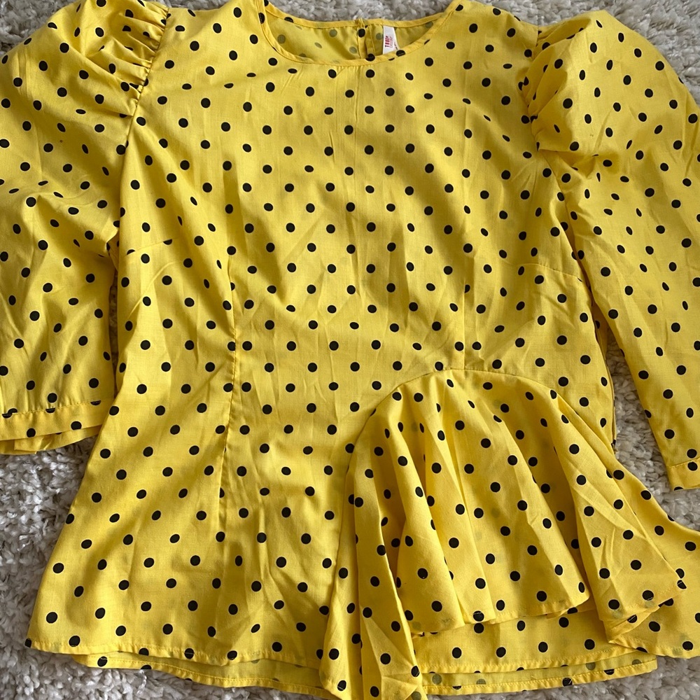 Yellow Pooka Dot Blouse